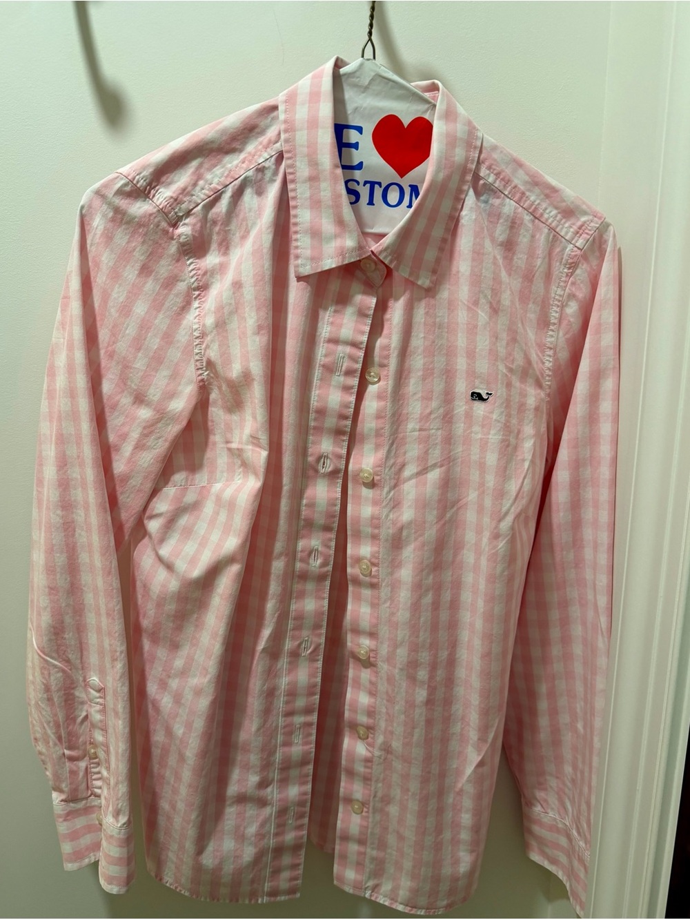 Vineyard Vines Pink and White Striped Button-Down Shirt